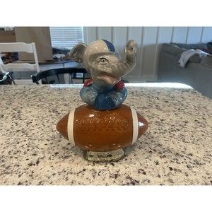 Vintage Jim Beam's Elephant Football Decanter 4/5 Quart 86 Proof 100 Month Old